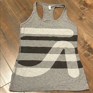 Gray Striped Women's Tank Top